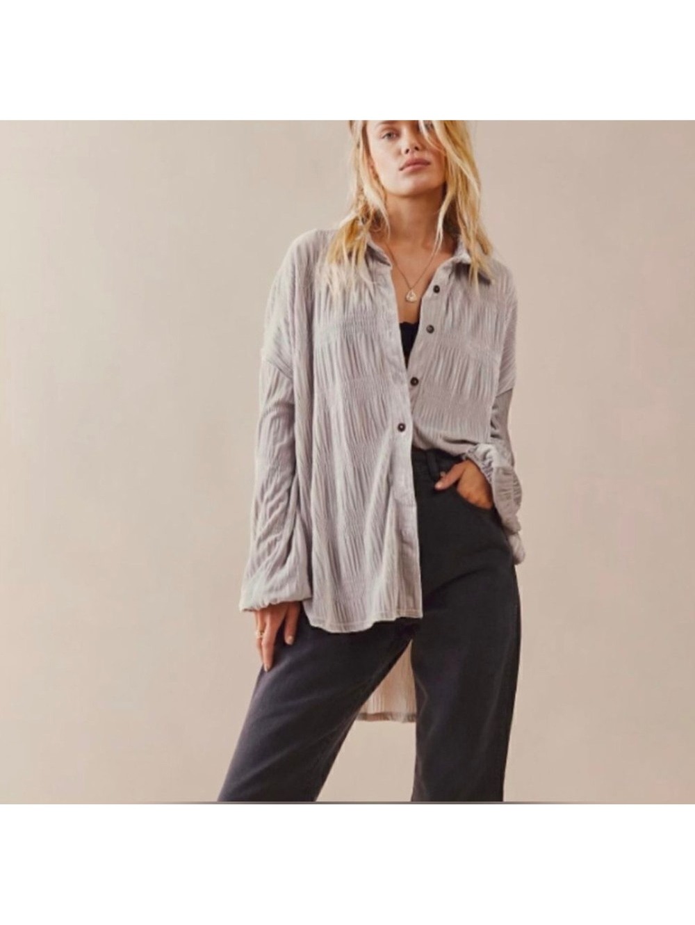Freee people oversized blouse top